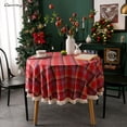 thumbnail image 1 of Gerring-cubierta de mesa de centro de Navidad, mantel de borlas redondas americanas para fiesta qym unisex, 1 of 2