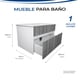 thumbnail image 4 of MUEBLE DE BAÑO FLOTANTE CON LAVABO DE CERAMICA MARCA GRAVITA, 4 of 6