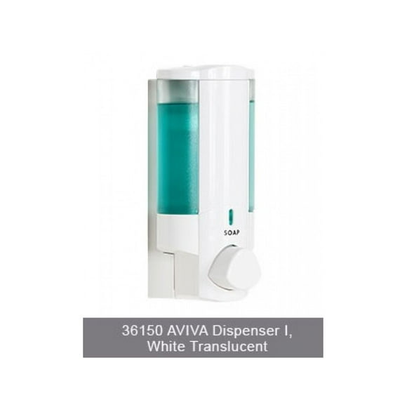 1-Chamber AVIVA Liquid Bath Amenities Dispenser color Translucent White OR Vanilla 1/Pack