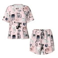 thumbnail image 4 of Kdxio Cat Print Pajamas Sets for Women Short-Sleeved Pjs with Lounge Shorts Two Piece Sleepwear S-4XL, 4 of 9