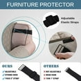 thumbnail image 4 of Fundas de sofá Película de protección de muebles acolchada, repelente al agua, mejorada con correas elásticas, espuma antideslizante, funda de sofá de microtejido para mascotas Adepaton LKX-0943-5, 4 of 9