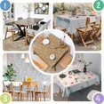 thumbnail image 4 of Brown Christmas Pattern Square Tablecloth,Waterproof Square Table Cover,Wipeable Spillproof Washable Table Cover for Home Kitchen Party Decor 42"X42"(107x107cm), 4 of 6