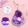thumbnail image 2 of Figura de ángel preservada con forma de flor Rose Forever en vidrio, 2 of 7