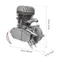 thumbnail image 2 of HONITANO Plated Silver Bicycle Gas Motor Kit 100Cc Lightweight Engine with Stable Performance, 2 of 7