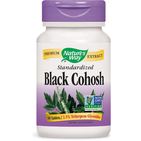 Nature's Way Black Cohosh Standardized Non-GMO Project Verified, Tru-ID? Certified, 60