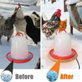 thumbnail image 6 of RBER Outdoor Heated Chicken Waterer Poultry Bath Drinking Water Heating Poultry Feeder Heating Hood Machine Hanging Indoor Outside Home Garden Presents For Poultry Lovers, 6 of 6