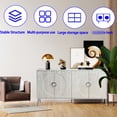 thumbnail image 4 of 4 Door Lacquered Cabinet - Champagne Silver, Practical, For Hallway Wooden In Color Stable, Adjustable Shelves,, 4 of 7