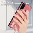 thumbnail image 4 of Dteck for Samsung Galaxy S20 Plus Wallet Card Case, Shockproof with Card Holders Flip Premium PU Leather Card Slots with 360°Rotation Ring Stand Protective Phone Cover, pink, 4 of 8