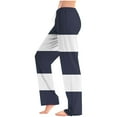 thumbnail image 4 of zbxnLI Women Straight Leg Sweatpants Lightweight Color Block Sweatpants Loose Elastic Waist Drawstring Trousers, 4 of 6