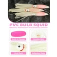 thumbnail image 5 of BLUEWING 18" Upgraded Fishing Spreader Bar Port Walker Offshore Trolling Spreader Bar with 6" Bulb Squids and 316 Stainless Steel Rod for Wahoo Tuna Marlin Mahi Mahi, Pink/Glow, 5 of 8