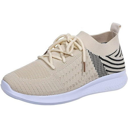 Women s Arch Support Lace Up Breathable Mesh Sneakers Fashion Comfort Lightweight Non -Slip Running Shoes Sport Gym Jogging Tennis Casual Shoes Diabetic Shoes