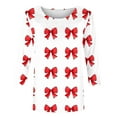 thumbnail image 7 of Fashion Gifts Women's Round Neck Valentine Heart Print 3/4 Sleeve Shirts My Items, 7 of 7