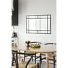 Better Homes & Gardens Black Metal Windowpane Wall Mirror, 24x35 Inch