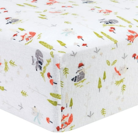 UPC: 0846216048999 | Winter Woods Deluxe Flannel Fitted Crib Sheet