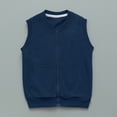 thumbnail image 2 of YOUYEDIAN Children's Solid-color Vests Cardigan Jackets For Girls Boys Navy 9-10 Years, 2 of 3