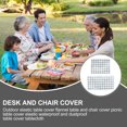thumbnail image 3 of 1 Set Outdoor Stretchable Table Cover Flannel Table and Chair Cover Picnic Table Cover, 3 of 9