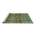 thumbnail image 2 of Ahgly Company Machine Washable Indoor Rectangle Abstract Turquoise Blue Modern Area Rugs, 7' x 10', 2 of 4