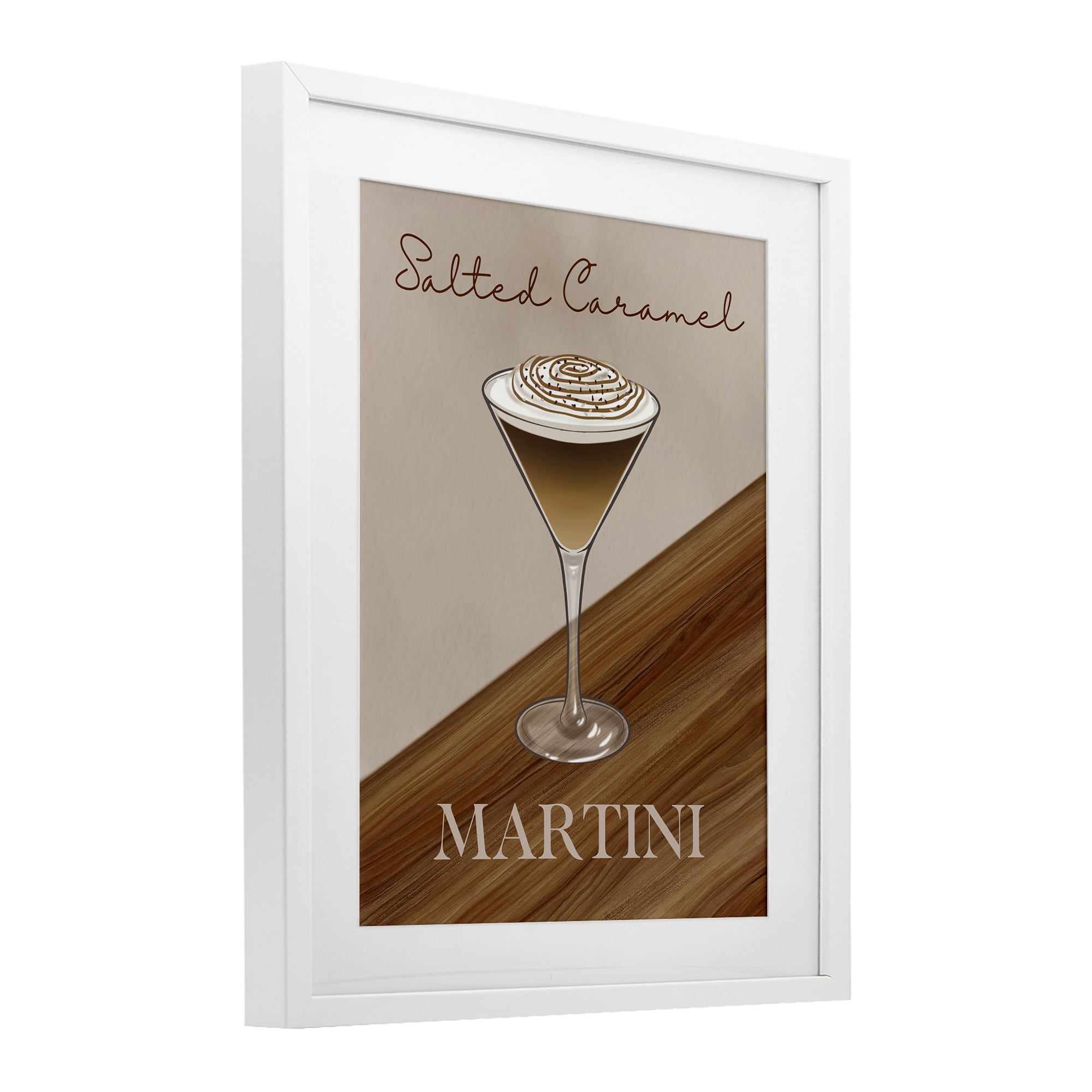 Stupell Industries Salted Caramel Martini White Framed Print Under Glass, design by Marcus Prime