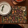 thumbnail image 4 of Colorful Mushroom Plant Brown Pattern Summer Placemats Table Placemats Set Of 6-Linen Kitchen Washable Placemats Table Mats 11.8"x17.7" Non-Slip Heat Resistant, 4 of 5