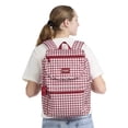 thumbnail image 3 of Levi Strauss Signature 17"  Women's Adult Gingham Top Loader Backpack, Chili Pepper, 3 of 9