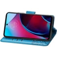 thumbnail image 3 of Compatible with Motorola Moto G Stylus 5G 2022 Wallet Case for Women, Leather Flip Folio with Kickstand Magnetic and Card Holder Protective Case for Moto G Stylus 5G 2022 Butterfly Blue SD, 3 of 6