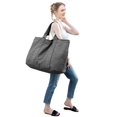 thumbnail image 2 of Bolsa Bagelite de lona grande para mujer, 22 pulgadas, 50 l, color gris, 2 of 5
