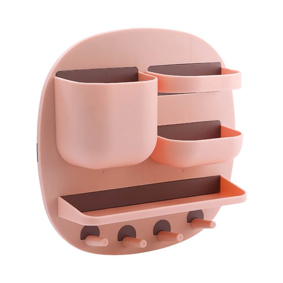 Fridja Self-adhesive Side Storage Box Wall-mounted Remote Control Bracket Office Bracket Pen Holder Multi-function Storage Rack Bedroom Bathroom Supplies Gift