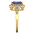 thumbnail image 3 of Halo Engagement Ring for Women - 2.78ct Simulated Tanzanite in 18K Yellow Gold Promise Ring, 3 of 6