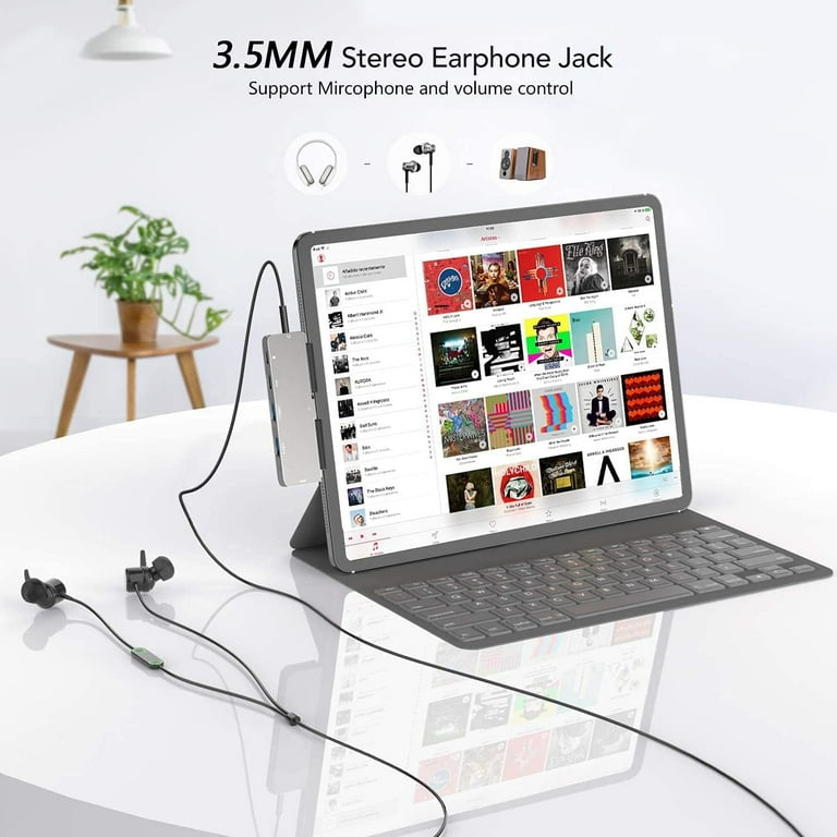 iPad Pro USB C Hub, 6-in-1 Adapter for iPad Pro 2021 iPad Air