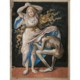 thumbnail image 2 of Niklaus Manuel 15x18 Black Ornate Wood Framed Double Matted Museum Art Print Titled - Death and the Maiden (1517), 2 of 5