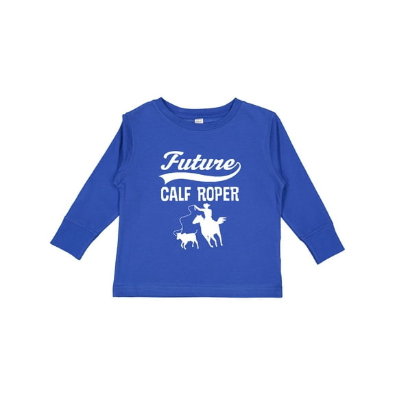 Inktastic Calf Roping Rodeo Future Cowboy Boys Long Sleeve Toddler T-Shirt
