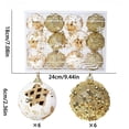 thumbnail image 3 of Shatterproof Christmas Ornaments, 12 Pack 6cm Sequin Foam Christmas Baubles Hanging Ornament Set, 3 of 5
