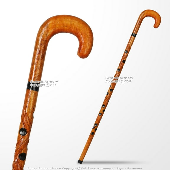 Handcrafted Lady Bug Eucalyptus Wooden Walking Cane