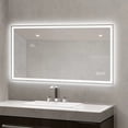 thumbnail image 4 of 48x24 Inch Wall Mount LED Bathroom Mirror Anti Fog 3 Color Temperature Dimmable Silver, 4 of 10