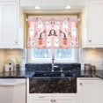thumbnail image 4 of Yayeee Kitchen Curtains Light Filtering 27"x24" Rod Pocket Short Cafe Window Panel, Pink Halloween Ghosts, 4 of 6