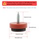 thumbnail image 2 of Protector de patas de muebles de fieltro con tornillo 16mm 5/8" Dia 48pcs, 2 of 7
