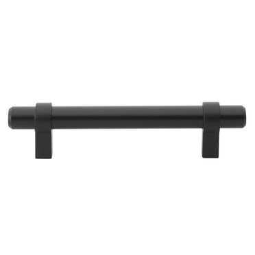 GlideRite 3.75 in. Center European Style Solid Steel Bar Pulls, Matte Black, Pack of 25