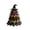 H, variant on Halloween Fabric Decor Tree Ornament, Cone Shaped Quilted Patchwork Party Decoration, Candy Corn Top Desktop Display Prop for Home Festive Layout