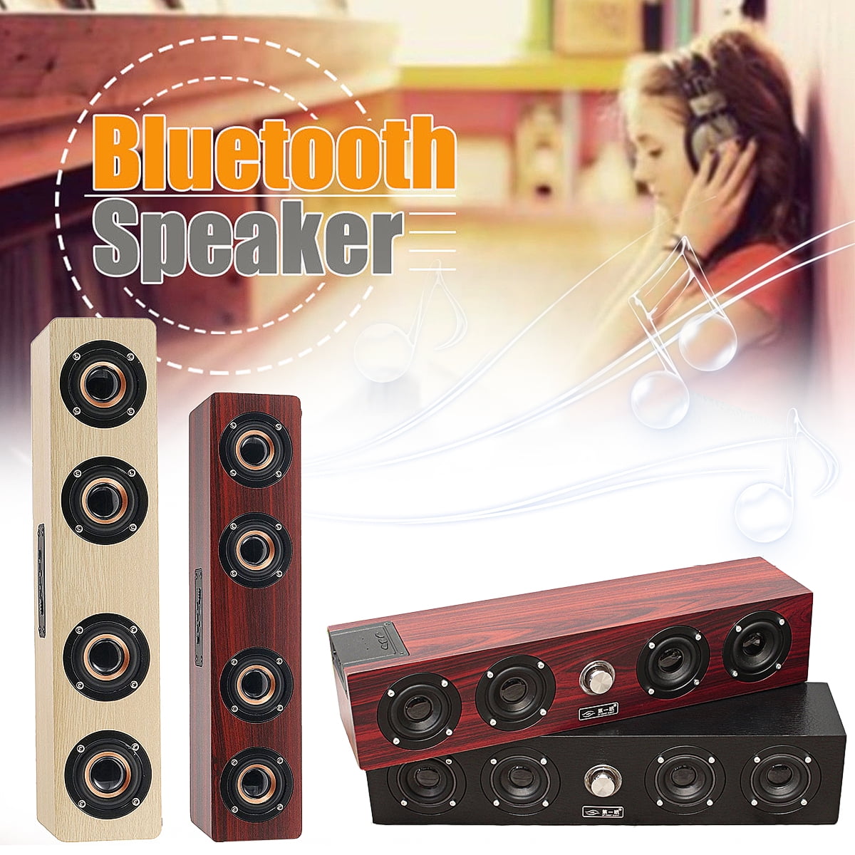 Portable Bluetooth Speaker Wireless Stereo Loud Super Bass Sound Aux USB TF