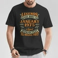 thumbnail image 2 of Legend Born In January 1975 T-Shirt – 50th Birthday Shirt, 50 Years Old Milestone Tee, Classic January 1975 Birth Year Celebration Gift, 2 of 3