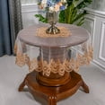 thumbnail image 4 of Table Cloth for Round Table Juppe Art Household Lace Tablecloth Table Dining Table Cover Europe Embroidered Table Mat Dust Cover (HM51W,Diameter 200cm Round), 4 of 6