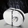 thumbnail image 4 of Glass Display Cabinet/Showcase Locks Stainless Steel Double Door No Need Drilling Easy to Install Home Tool with 2 Keys, 4 of 5