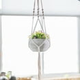 thumbnail image 4 of K-Cliffs Hanging Succulent Planter, Cement  with Handmade Weave Macramé for Easy Design and Beautiful Accents Cement Pot, 4 of 9