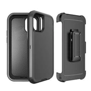 iPhone 12/12 Pro (6.1") Shockproof Heavy Duty Full Body Protection Hybrid Defender Rugged Case with Holster
