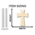 thumbnail image 2 of Unfinished Wood Germanic Cross Shape - Craft - up to 36" DIY 1" / 1/8", 2 of 3
