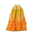thumbnail image 4 of Tfken Women Skirts For Mardi Gras Gradient Elastic Summer Women Fashion Long Skirts For Carnival Party Elegant Outfit Yellow One Size, 4 of 4