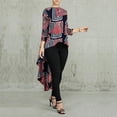 thumbnail image 5 of ZANZEA Women Casual Full Sleeve Shirt Blouse Floral Printed High Low Tops, 5 of 10