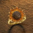 thumbnail image 5 of Ross-Simons 1.70 ct. t.w. Citrine and .80 ct. t.w. Smoky Quartz Sunflower Ring in 18kt Gold Over Sterling, Women's, Adult, 5 of 7