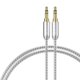 thumbnail image 1 of Cable de audio AUX de 3,5 mm, cable estéreo, cable de extensión macho para altavoces, equipos de música domésticos, auriculares, reproductor de MP3 para coche. 100cm, 1 of 5