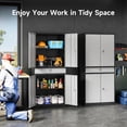 thumbnail image 4 of YANGLI 71" Tall Metal Storage Cabinet with Locking Doors, Drawer & Adjustable Shelves, 4-Door Steel Cabinet for Garage, Home, Office, 4 of 6